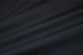 Donkerblauwe stoffen - Tricot stof - donkerblauw - 5438-008
