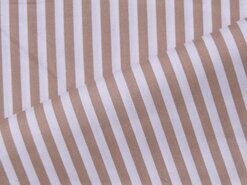 katoenen stoffen streep - Katoen stof - streep - beige - 5574-053