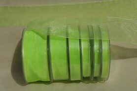 15 mm Band - Organza de luxe 15 mm lime (80)