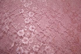 Roze stoffen - Kant stof - oudroze - 4800-004