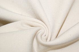 62% polyester, 32% viscose, 6% elastan stoffen - Stretch stof - Bi-stretch - off-white - 1615-051
