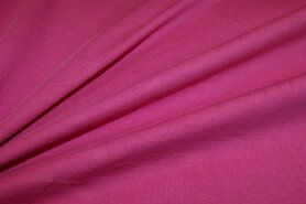 Roze stoffen - Tricot stof - fuchsia - 5438-017