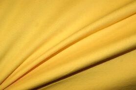 Katoen met elastan stoffen - Tricot stof - geel - 5438-033