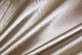 97% Polyester, 3% Elastan stoffen - Satijn stof - stretch - beige - 4241-052