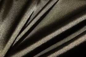 97% Polyester, 3% Elastan stoffen - Satijn stof - stretch heel donker - legergroen - 4241-026