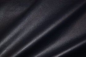 Nepleer stoffen - Kunstleer stof - stretch - donkerblauw - 3629-008