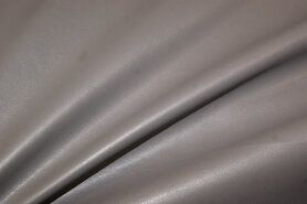 Exclusieve stoffen - Kunstleer stof - stretch - grijs - 3629-254