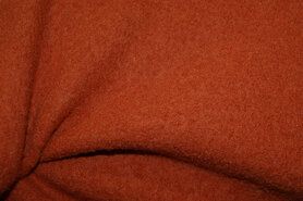 100% wol stoffen - Wollen stof - Gekookte wol - oranje - 4578-036 