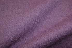 Wollen stoffen - Wollen stof - Gekookte wol - lila - 4578-045