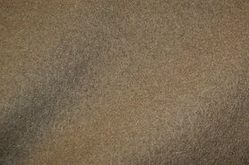 Beige stoffen - Wollen stof - Gekookte wol - beige - 4578-052