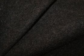 100% wol stoffen - Wollen stof - Gekookte wol - donkergrijs/bruinig - 4578-168
