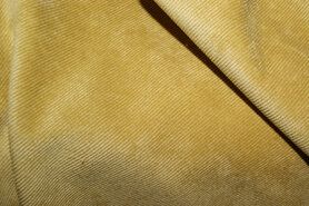 97% Polyester, 3% Elastan stoffen - Ribcord stof - lichte stretch - okergeel - 1576-034