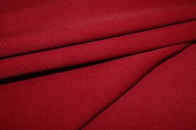 62% polyester, 32% viscose, 6% elastan stoffen - Stretch stof - Bi-stretch - rood - 1615-015