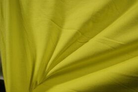 92% katoen, 8% elastan stoffen - Tricot stof - uni - geel - 5438-035