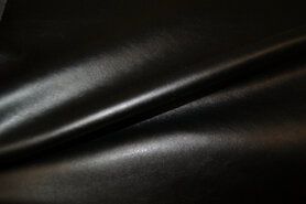 Alle seizoenen stoffen - Kunstleer stof - 3629-069 kunstleer stretch - zwart
