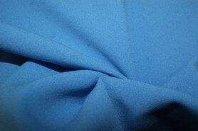 Blauwe vitrage stoffen - Voile stof - Crepe Georgette - turquoise - 3956-004