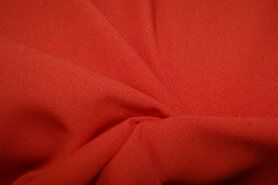 Rode vitrage stoffen - Voile stof - Crepe Georgette - oranje/rood - 3956-036
