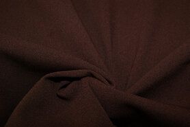 Bruine vitrage stoffen - Voile stof - Crepe Georgette - bruin - 3956-055