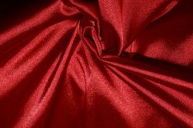 97% Polyester, 3% Elastan stoffen - Satijn stof - stretch helder - rood - 4241-015
