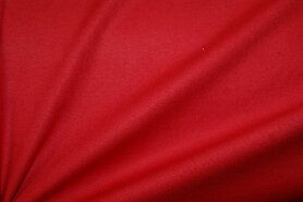 Katoenen stoffen - Katoen stof - zacht - rood - 1805-015