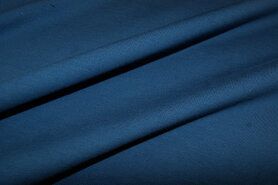 Katoen met elastan stoffen - Tricot stof - petrol/blauw - 5438-224