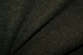 Poncho stoffen - Wollen stof - Gekookte wol - donkergroen - 4578-027