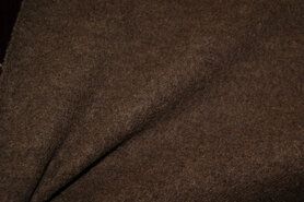Bruine stoffen - Wollen stof - Gekookte wol - bruin - 4578-053