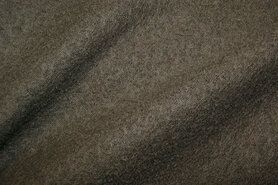 Taupe stoffen - Wollen stof - Gekookte wol - taupe - 4578-054 