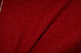 100% wol stoffen - Wollen stof - Gekookte wol - rood - 4578-115