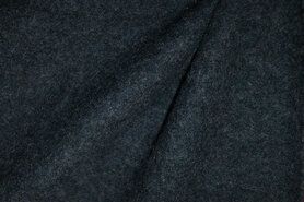 100% wol stoffen - Wollen stof - Gekookte wol donker - oudblauw - 4578-306