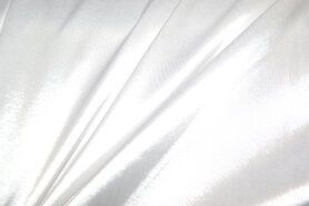 Exclusieve stoffen - Satijn stof - lichte stretch - wit - 4241-050