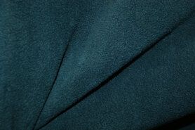 Zeeblauwe stoffen - Fleece stof - petrol - 9111-024