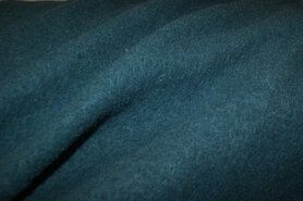Blauwe stoffen - Wollen stof - Gekookte wol - petrol - 4578-124