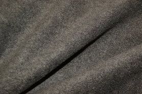 Donkergrijze stoffen - Fleece stof - grijs - (gemeleerd) - 9112-063
