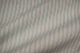 Kinderstoffen - Katoen stof - gestreept - mint - 5574-022