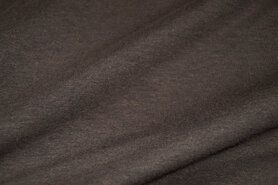 Bruine stoffen - Tricot stof - bruin-taupe - gemeleerd - 18600-333