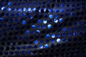 Kobalt blauwe stoffen - Paillette stof - kobalt - 5585-005