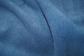Blauwe stoffen - Fleece stof - jeansblauw - 9111-006