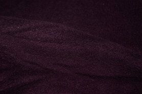 Donkerpaarse stoffen - Fleece stof - donkerpaars - 9111-048