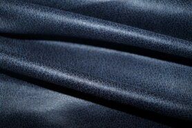 92% polyester, 8% elastan stoffen - Kunstleer stof - Unique Leather - blauw - 0541-690