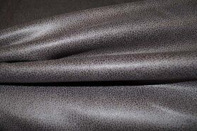 92% polyester, 8% elastan stoffen - Kunstleer stof - Unique Leather - taupe - 0541-975