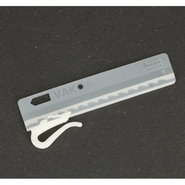 Ecru stoffen - Verstelbare gordijnhaak wit 7,5 cm (12066)*