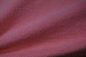 80% katoen, 20% polyester stoffen - Fleece stof - katoen - koraal - 997047-592
