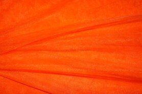 100% Nylon stoffen - 999751-192 Rekbare fijne tule oranje