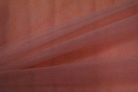 Roze stoffen - 999751-592 Rekbare fijne tule zalm