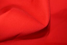Fleece katoen Sherpa stoffen - Katoen stof - Silicon poplin - rood - 997509-601