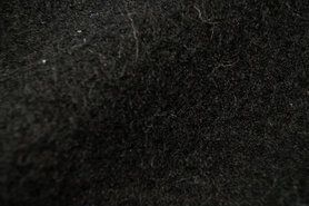 Stof op rol - Wollen stof - Gekookte wol - zwart - 4578-069