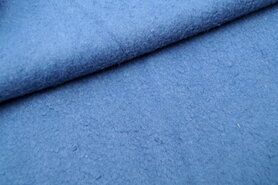 Fleece stoffen - Fleece stof - katoen - middenblauw - 0233-003