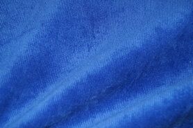 97% Polyester, 3% Elastan stoffen - Ribcord stof - lichte stretch - kobalt - 1576-005