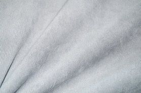 97% Polyester, 3% Elastan stoffen - Ribcord stof - lichte stretch - lichtgrijs - 1576-061